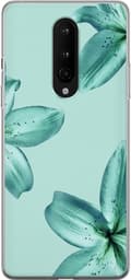 Kompatibelt Mobildeksel til OnePlus 8 Turkise liljer turkis