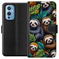 Miniatyrbillede 1 af 3: OnePlus 9 Tegnebogsetui Sengångarstil - afslappet motiv med sød dovendyr