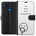 Miniatyrbild 1 av 3: Xiaomi Redmi 9C Plånboksfodral You Don’t Know My Password – edgy textmotiv med attityd