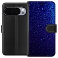Kompatibelt Lommeboketui til Google Pixel 11 Pro Abstrakt nærbilde med blå vanndråper mot mørkeblå bakgrunn blå