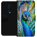 Miniatyrbillede 1 af 3: OnePlus 7T Pro Tegnebogsetui Påfugle Fjer Farverig Design Fuglemotiv Eksotisk Grafisk Motiv Natur Luksuriøs Dekoration