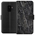 Miniatyrbillede 1 af 3: Samsung Galaxy S9 Tegnebogsetui Sort Marmor