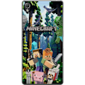 Pikkukuva 1 / 3: Sony Xperia Z3 Läpinäkyvä kuori Minecraft-matkapuhelinkotelo metsällä ja pikselityylisillä hahmoilla