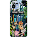 Pikkukuva 1 / 3: Xiaomi 11 Lite 5G NE Läpinäkyvä kuori Minecraft-matkapuhelinkotelo metsällä ja pikselityylisillä hahmoilla
