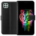Kompatibelt Plånboksfodral till Samsung Galaxy A22 5G Neon Tiger