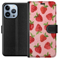 Pikkukuva 1 / 4: Apple iPhone 13 Pro Lompakkokotelo Mansikkahaaveet - Retrot ty