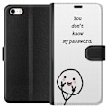 Miniatyrbild 1 av 3: Apple iPhone 5 Plånboksfodral You Don’t Know My Password – edgy textmotiv med attityd