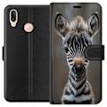 Miniatyrbillede 1 af 3: Huawei P20 lite Tegnebogsetui Giraf Dyretema Afrika Natur Grafisk Motiv Savanne Vilde Dyr Populær Vægkunst Eksotisk Tema