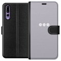Pikkukuva 1 / 3: Huawei P20 Pro Lompakkokotelo Lila Blomminimalismi - tyylikäs kukkakuva lila taustalla
