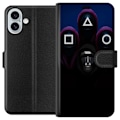 Miniatyrbild 1 av 3: Apple iPhone 16 Plus Plånboksfodral Squid Game Säsong 3 Nya Ikoner Populär Serie TV Motiv Asiatisk Drama Trend Ikoniskt Grafisk Design