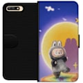 Pikkukuva 1 / 3: Huawei Y6 (2018) Lompakkokotelo Labubu Neon Pop - Neonväri pop-taiteen hirviö