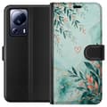 Kompatibelt Lommeboketui til Xiaomi 13 Lite Korallblad turkis