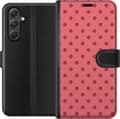 Kompatibel Tegnebogsetui til Samsung Galaxy A15 5G Lyserøde prikker pink