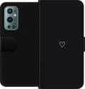 Kompatibelt Lommeboketui til OnePlus 9 Pro Hjerte Svart