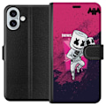 Miniatyrbild 1 av 3: Apple iPhone 16 Plus Plånboksfodral Marshmello Fortnite Skin Emote Gaming DJ Karaktär Populärt Motiv Barn Ungdom Trend