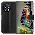 Miniatyrbild 1 av 3: OnePlus 11R Plånboksfodral Fjäril Natur Sommar Motiv Vingar Färgstark Design Populär Dekor Grafiskt Exotiskt Tema