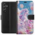 Miniatyrbillede 1 af 3: Samsung Galaxy A25 Tegnebogsetui Enhjørning Candy Pastel Kawaii Motiv Sød Populær Farve Grafisk Trend Børne Motiv Fantasy Art