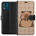 Pikkukuva 1 / 3: Motorola Moto E13 Lompakkokotelo Mobilskal kawaii capybara flera figurer japansk stil