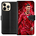 Miniatyrbilde 1 av 3: Apple iPhone 14 Pro Max Lommeboketui Ronaldo Ferdigheter - CR7 Design for Ekte Supportere