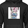 Miniatyrbillede 1 af 3: Hoodie til Voksen | Behagelig Hættetrøje Stitch sort XXL