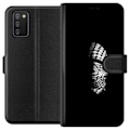 Pikkukuva 1 / 3: Samsung Galaxy A02s Lompakkokotelo Keffiyeh-kuviointi - klassinen palestiinalainen mustavalkoinen shaali, jolla on kulttuurinen merkitys