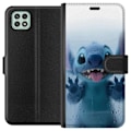Miniatyrbillede 1 af 3: Samsung Galaxy A22 5G Tegnebogsetui Stitch ved et vindue i sød stil