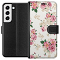 Miniatyrbillede 1 af 3: Samsung Galaxy S22 5G Tegnebogsetui Retro Blomster