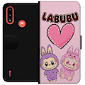 Miniatyrbillede 1 af 3: Motorola Moto E7 Power Tegnebogsetui Labubu Pink Monster