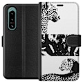 Miniatyrbillede 1 af 3: Sony Xperia 5 IV Tegnebogsetui Leopard Faces