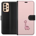 Kompatibelt Plånboksfodral till Samsung Galaxy A33 5G Rosa dinosaurie