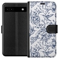 Pikkukuva 1 / 3: Google Pixel 6a Lompakkokotelo Kukat & Linnut - Romanttinen Vi