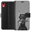 Miniatyrbillede 1 af 3: Apple iPhone XR Tegnebogsetui Grå Hund Grafisk Design Sejt Dyremotiv Gadekunst Urban Trend Hundeejer Stil Populært Motiv