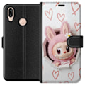 Pikkukuva 1 / 3: Huawei P20 lite Lompakkokotelo Labubu Sydän Taustakuva Pop Mart Rakkausteema Hahmodesign Suosittu Motiivi Keräilytaideteossarja
