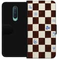 Kompatibelt Lommeboketui til OnePlus 8 Brunt retrosjakk brun