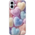 Miniatyrbillede 1 af 3: Apple iPhone 16 Plus Gennemsigtig cover Hjerter Kærlighed Grafisk Design Romantisk Motiv Populær Symbol Grafisk Mønster Dekoration