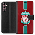 Miniatyrbillede 1 af 3: Samsung Galaxy A14 5G Tegnebogsetui Liverpool FC - Klassisk Fodboldstolthed i Rødt