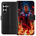 Miniatyrbillede 1 af 3: Samsung Galaxy S25 Tegnebogsetui Ronaldo Inferno - fodboldhelt i flammer