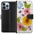 Miniatyrbillede 1 af 3: Apple iPhone 13 Pro Max Tegnebogsetui Pressede blomster