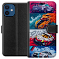 Pikkukuva 1 / 3: Apple iPhone 12  Lompakkokotelo Nopeat Autot - Piirretty Kuvio
