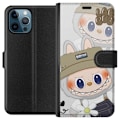 Pikkukuva 1 / 3: Apple iPhone 12 Pro Lompakkokotelo Labubu Minimal Mood - Yksinkertainen ja tyylikäs hirviösuunnittelu