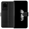 Pikkukuva 1 / 3: Samsung Galaxy S20 Ultra Lompakkokotelo Keffiyeh-kuviointi - klassinen palestiinalainen mustavalkoinen shaali, jolla on kulttuurinen merkitys