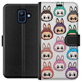Miniatyrbillede 1 af 3: Samsung Galaxy A6 (2018) Tegnebogsetui Labubu Macaron Monster - Nuttet Samlefigur med Stil