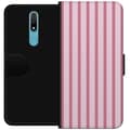Kompatibelt Plånboksfodral till Nokia 2.4 Rosa ränder rosa