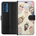 Miniatyrbillede 1 af 3: Motorola Edge 20 Pro Tegnebogsetui Labubu Pop Mart Samling Motiv Figur Samling Design Populært Art Toy Pop Mart Kreativ Grafisk