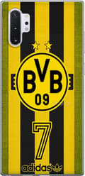 Kompatibelt Mobildeksel til Samsung Galaxy Note10+ Gulsvart fotball-emblem med striper