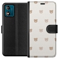 Pikkukuva 1 / 3: Motorola Moto E13 Lompakkokotelo Teddy-tausta - söpöt teddykarhut pehmeällä taustalla