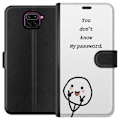 Miniatyrbild 1 av 3: Xiaomi Redmi Note 9 Plånboksfodral You Don’t Know My Password – edgy textmotiv med attityd