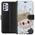 Pikkukuva 1 / 3: Samsung Galaxy A52s 5G Lompakkokotelo Labubu hattuineen - Pop Mart -hahmo Mr. Butcher retrotyylillä ja luonteella