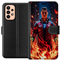 Miniatyrbillede 1 af 3: Samsung Galaxy A23 Tegnebogsetui Ronaldo Inferno - fodboldhelt i flammer