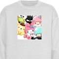 Miniatyrbillede 1 af 3: Sweatshirt til Voksne | Klassisk Collegebluse Kawaii Sanrio Cr hvid XXL